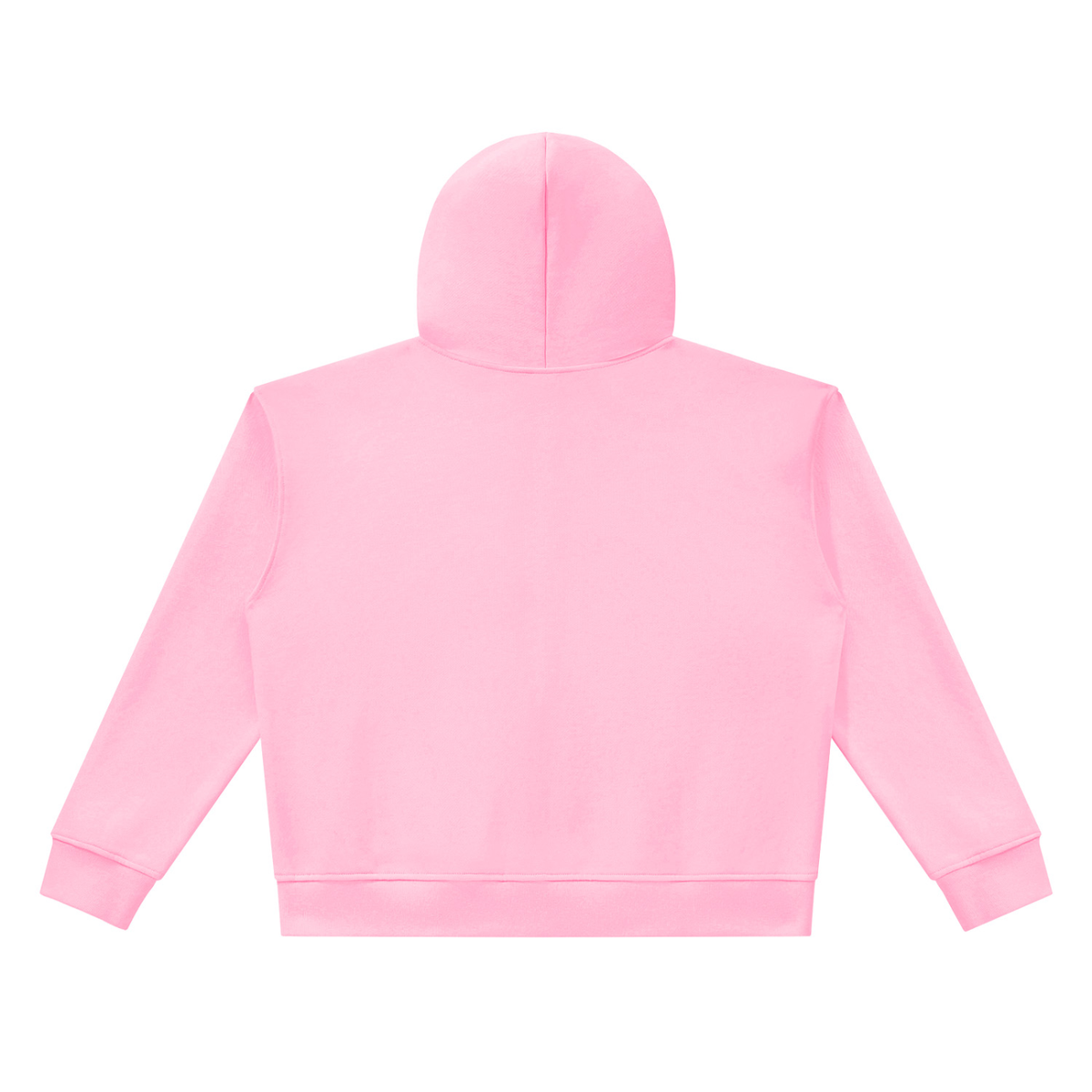 Unisex Heavyweight Full Zip Boxy Hoodie in light pink, alternate angle