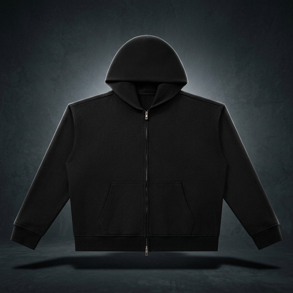 Unisex Heavyweight Full Zip Boxy Hoodie, view 1