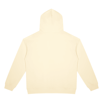 Unisex Heavyweight Full Zip Hoodie in apricot, alternate angle