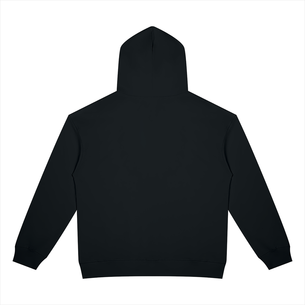 Unisex Heavyweight Full Zip Hoodie in black, alternate angle