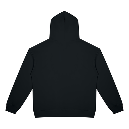 Unisex Heavyweight Full Zip Hoodie in black, alternate angle
