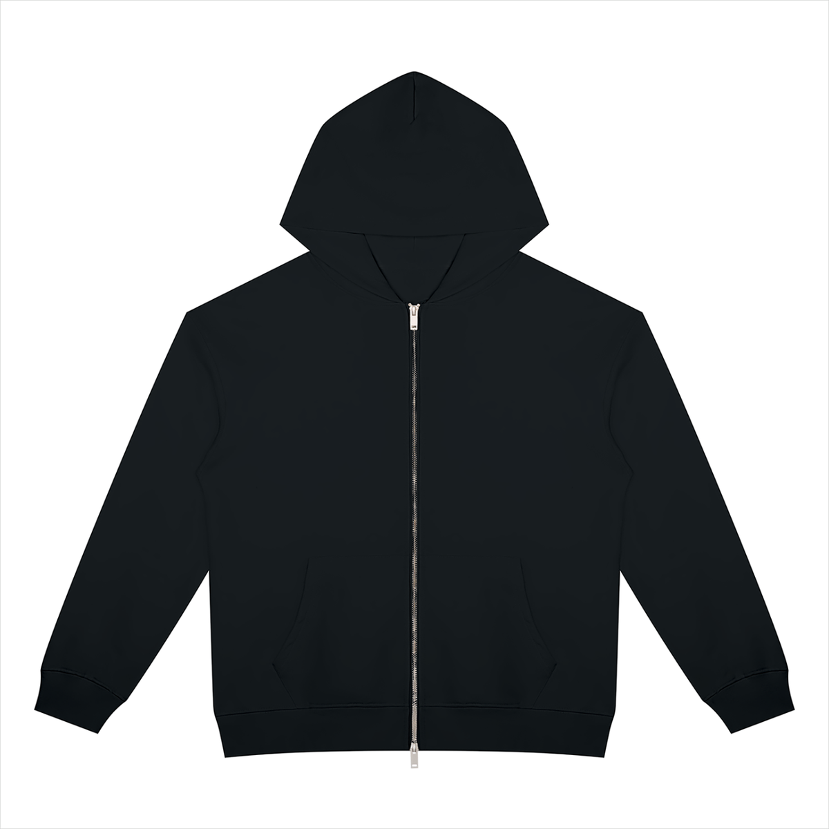Unisex Heavyweight Full Zip Hoodie in black