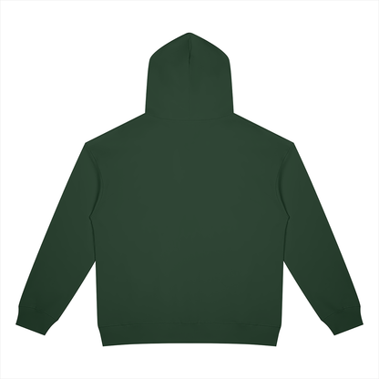 Unisex Heavyweight Full Zip Hoodie in blackish green, alternate angle