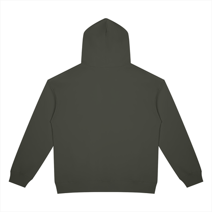 Unisex Heavyweight Full Zip Hoodie in dark gray, alternate angle