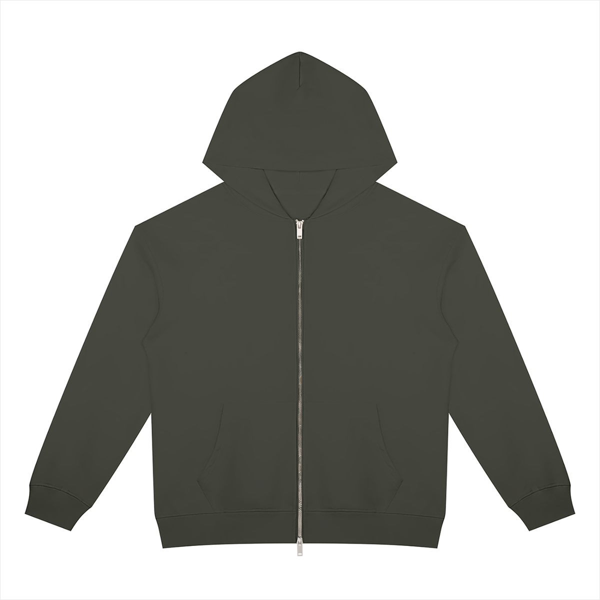 Unisex Heavyweight Full Zip Hoodie in dark gray