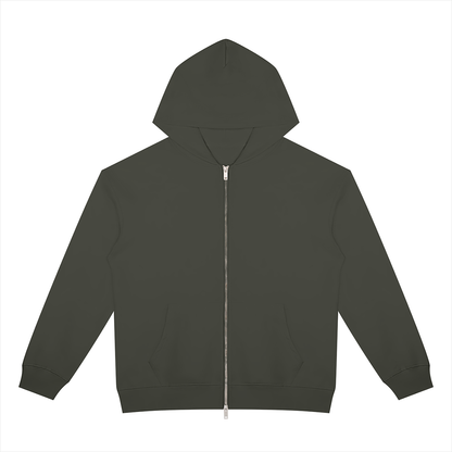Unisex Heavyweight Full Zip Hoodie in dark gray