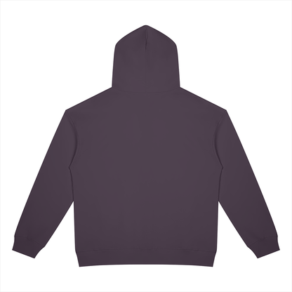 Unisex Heavyweight Full Zip Hoodie in deep purple, alternate angle