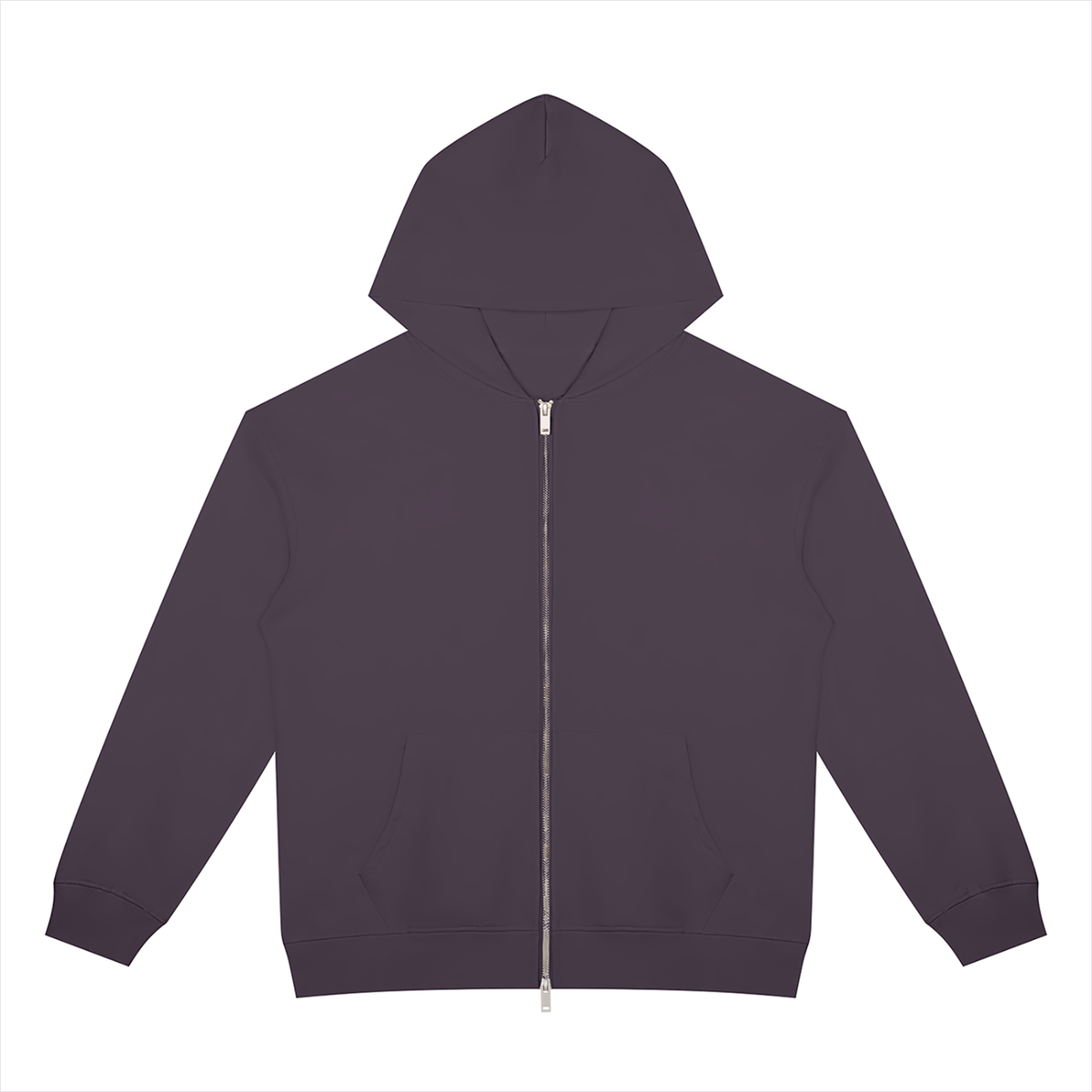 Unisex Heavyweight Full Zip Hoodie in deep purple