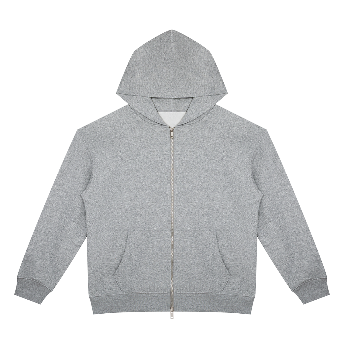 Unisex Heavyweight Full Zip Hoodie in flower gray