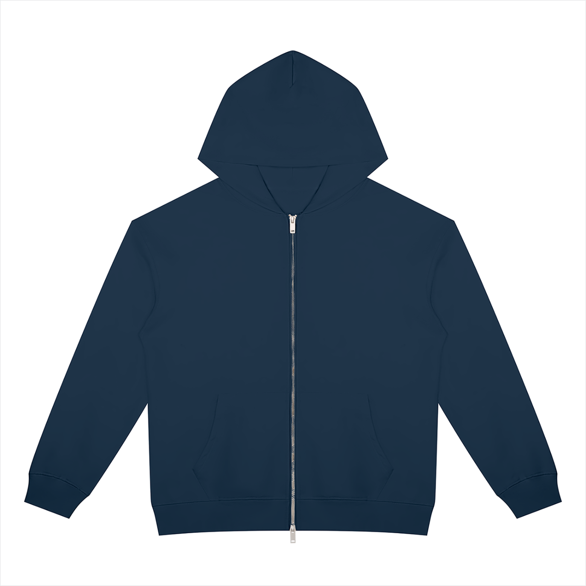 Unisex Heavyweight Full Zip Hoodie in navy blue