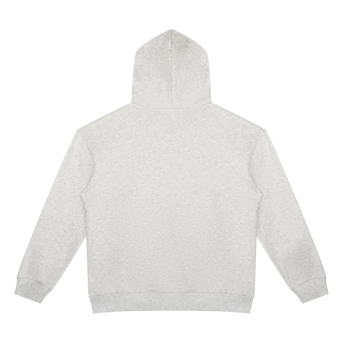 Unisex Heavyweight Full Zip Hoodie in oat gray, alternate angle
