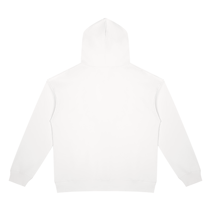Unisex Heavyweight Full Zip Hoodie in white, alternate angle