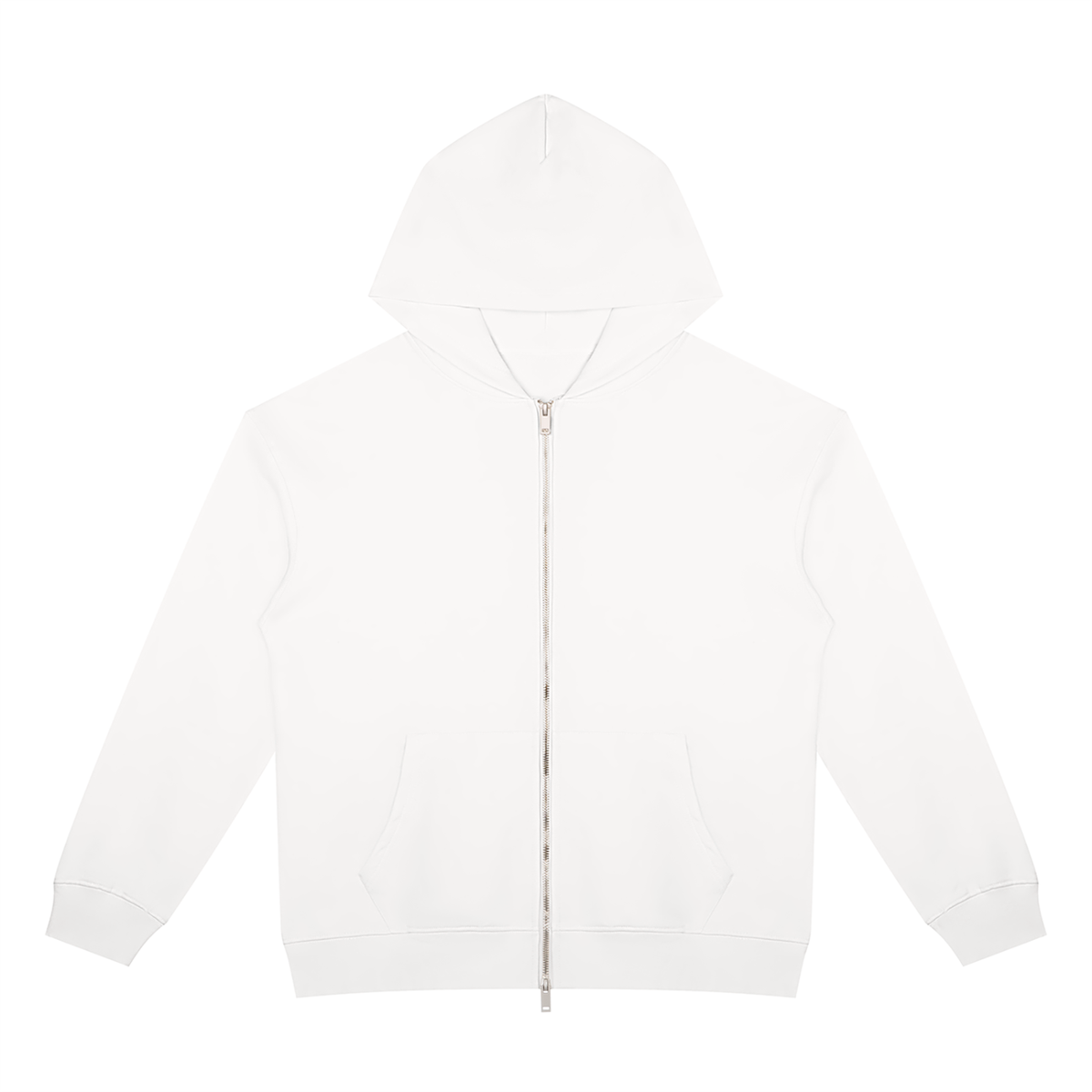 Unisex Heavyweight Full Zip Hoodie in white