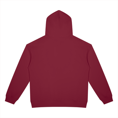 Unisex Heavyweight Full Zip Hoodie in wine red, alternate angle