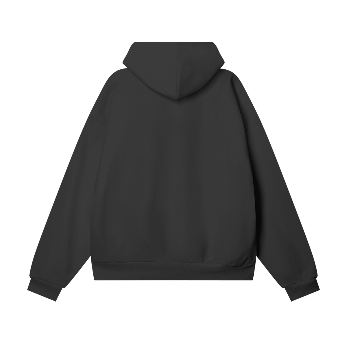Unisex Heavyweight Hidden Pocket Fleece Hoodie in black beauty, alternate angle