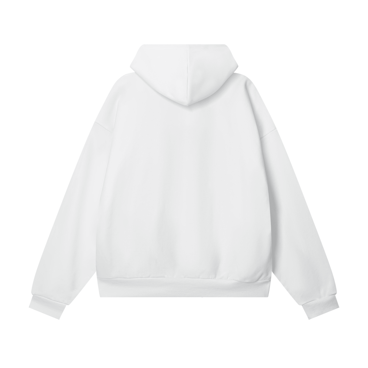Unisex Heavyweight Hidden Pocket Fleece Hoodie in lucent white, alternate angle