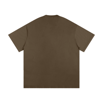 Unisex Heavyweight Loose Fit T-Shirt in brown, alternate angle
