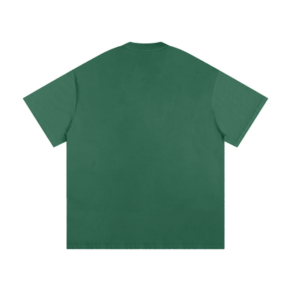 Unisex Heavyweight Loose Fit T-Shirt in forest green, alternate angle