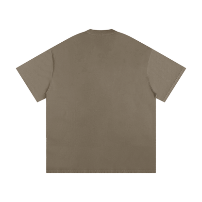 Unisex Heavyweight Loose Fit T-Shirt in gray coffee, alternate angle