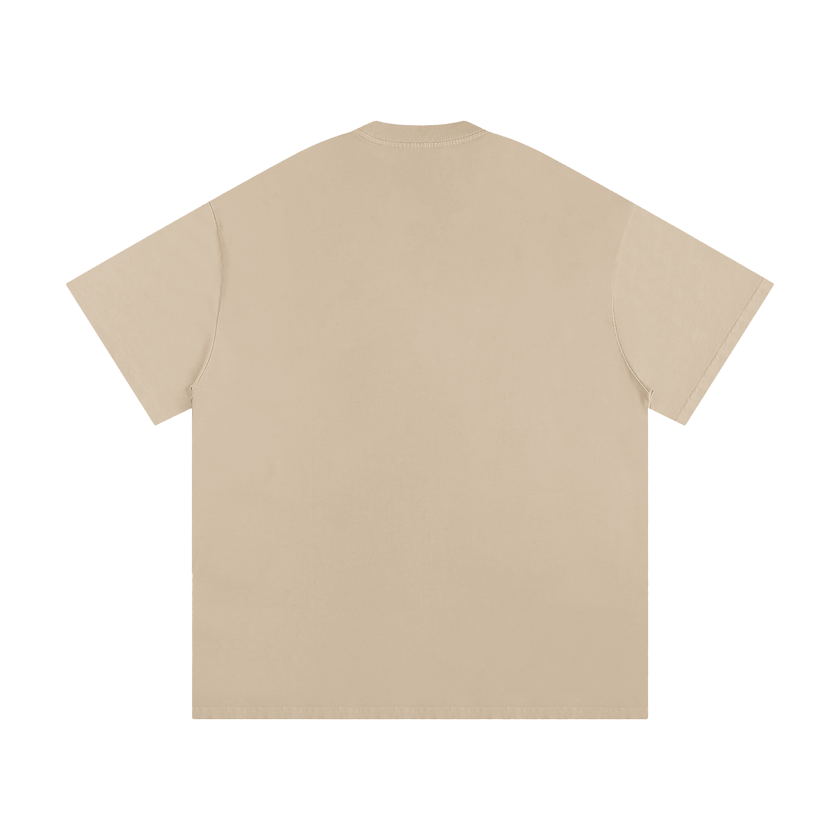 Unisex Heavyweight Loose Fit T-Shirt in khaki, alternate angle