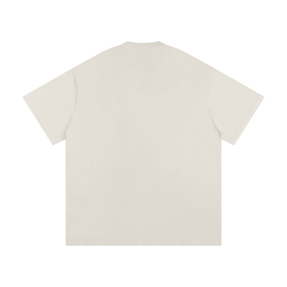 Unisex Heavyweight Loose Fit T-Shirt in light apricot, alternate angle