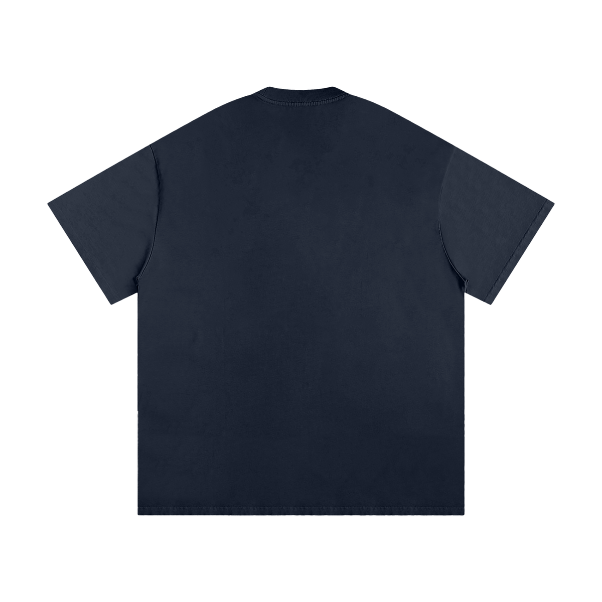 Unisex Heavyweight Loose Fit T-Shirt in navy blue, alternate angle