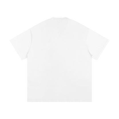 Unisex Heavyweight Loose Fit T-Shirt in white, alternate angle