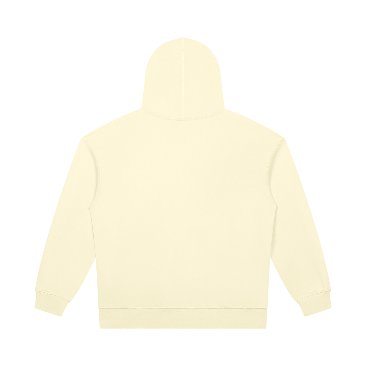 Unisex Heavyweight Pullover Hoodie in apricot, alternate angle