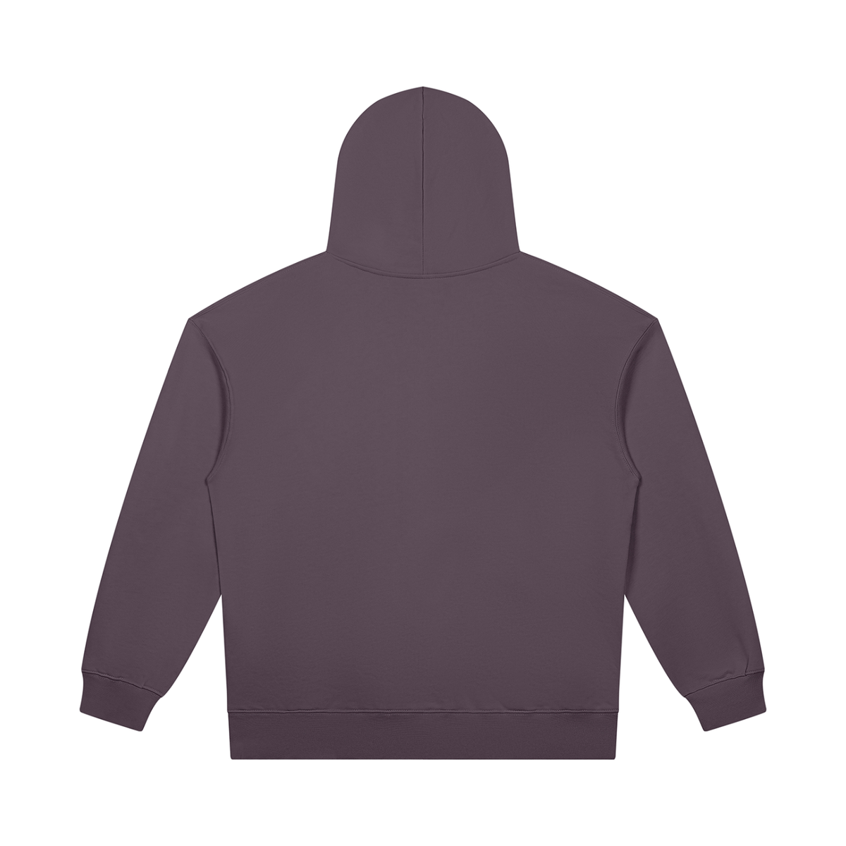 Unisex Heavyweight Pullover Hoodie in deep purple, alternate angle
