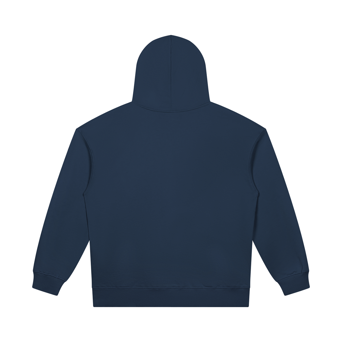 Unisex Heavyweight Pullover Hoodie in navy blue, alternate angle