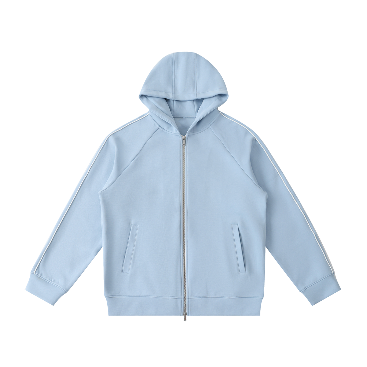 Unisex Heavyweight Raglan Sleeve Zip Hoodie in blue