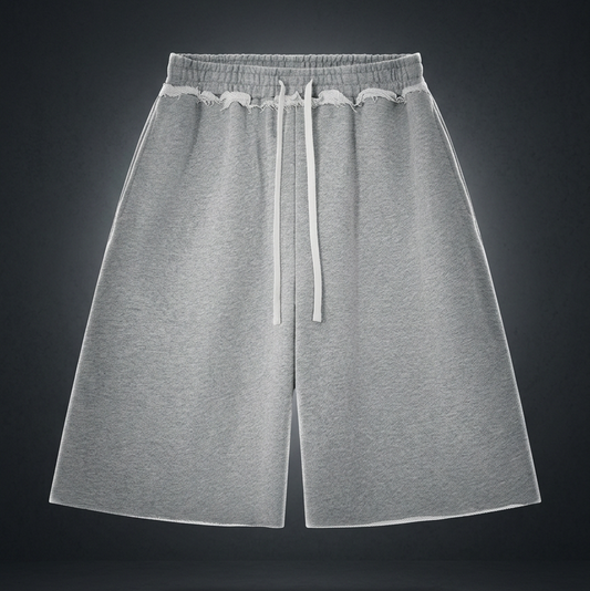 Unisex Heavyweight Raw Edge Shorts, view 1