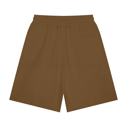 Unisex Heavyweight Shorts in coffee, alternate angle