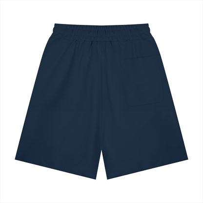 Unisex Heavyweight Shorts in navy blue, alternate angle