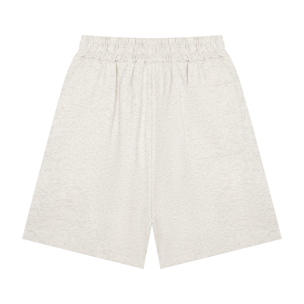 Unisex Heavyweight Shorts in oat gray, alternate angle