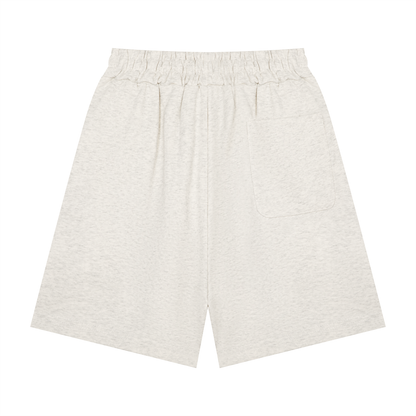 Unisex Heavyweight Shorts in oat gray, alternate angle