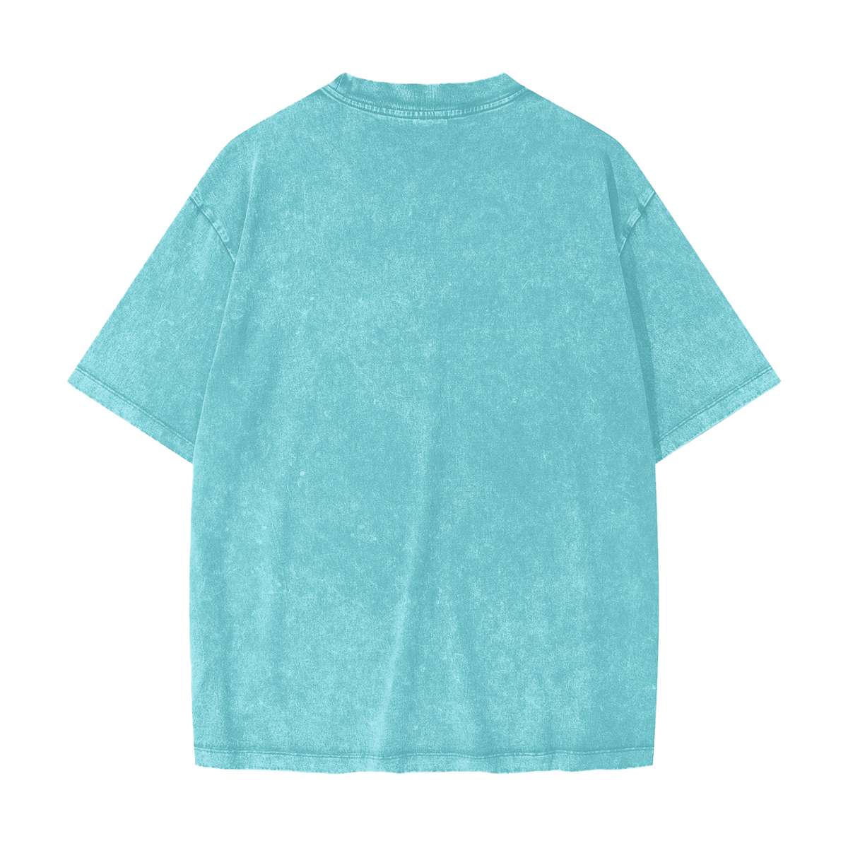 Unisex Heavyweight Snow Washed T-Shirt in acid blue, alternate angle