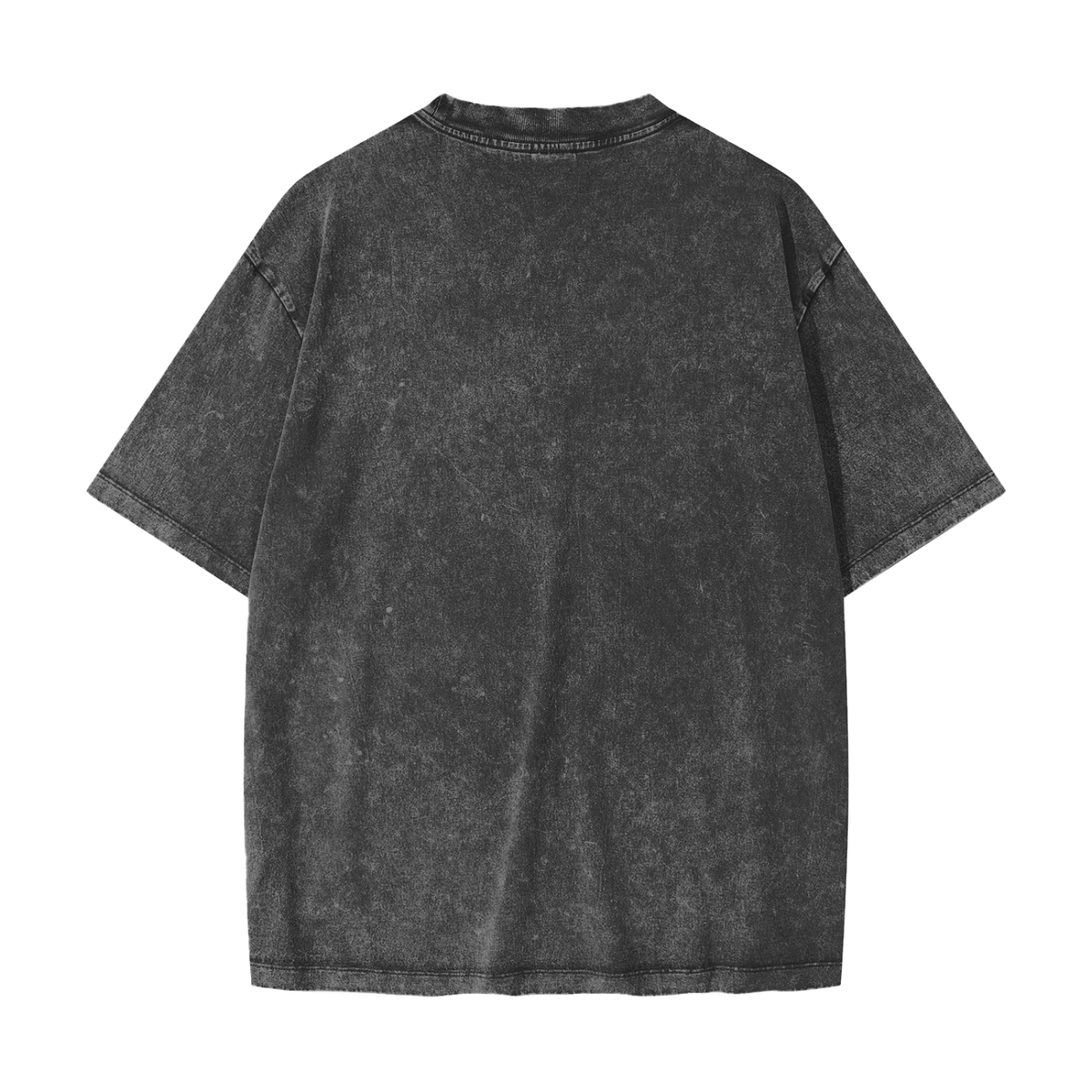 Unisex Heavyweight Snow Washed T-Shirt in batik black, alternate angle