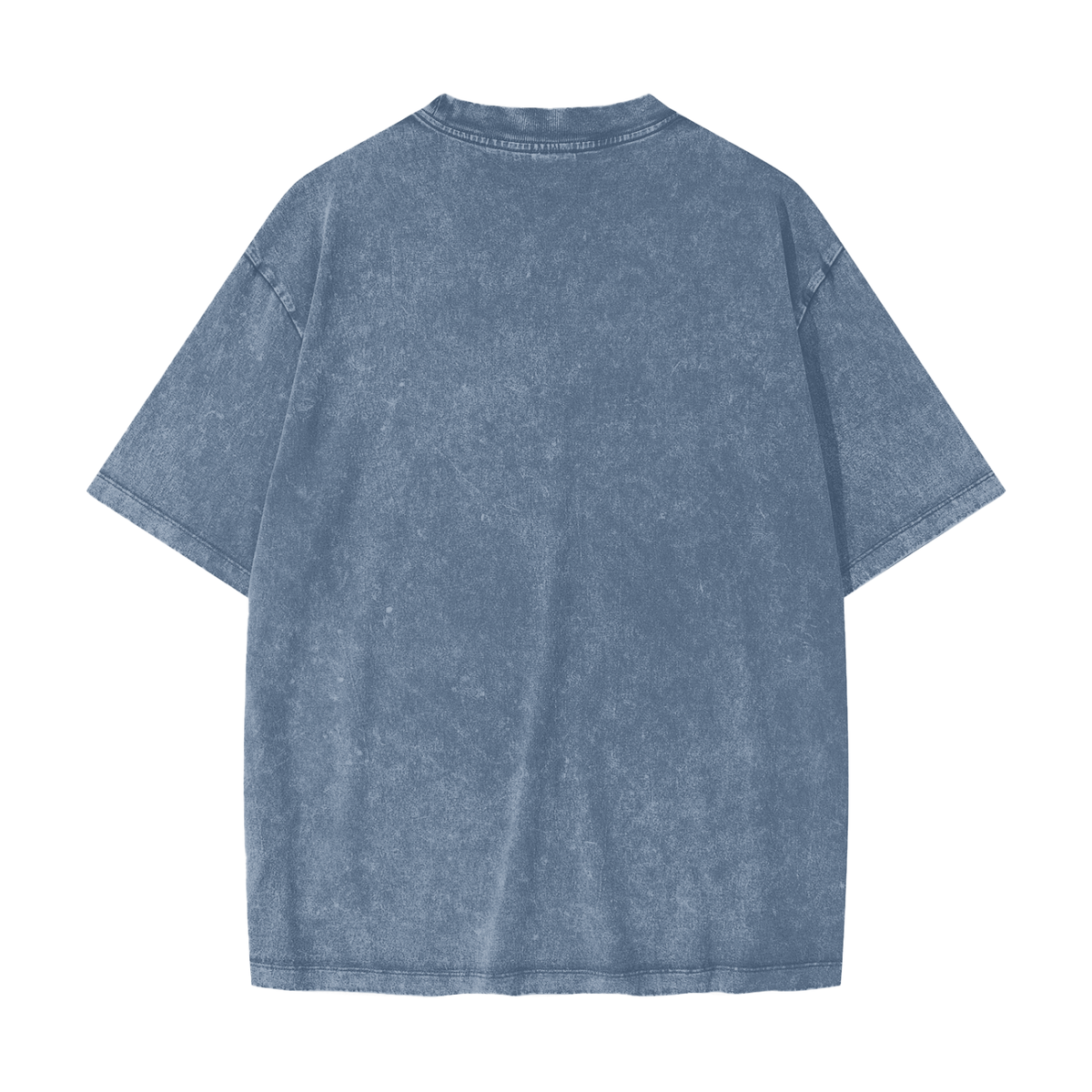 Unisex Heavyweight Snow Washed T-Shirt in blue jeans, alternate angle