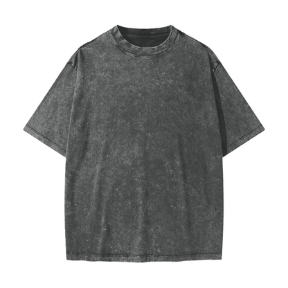 Unisex Heavyweight Snow Washed T-Shirt in dark gray