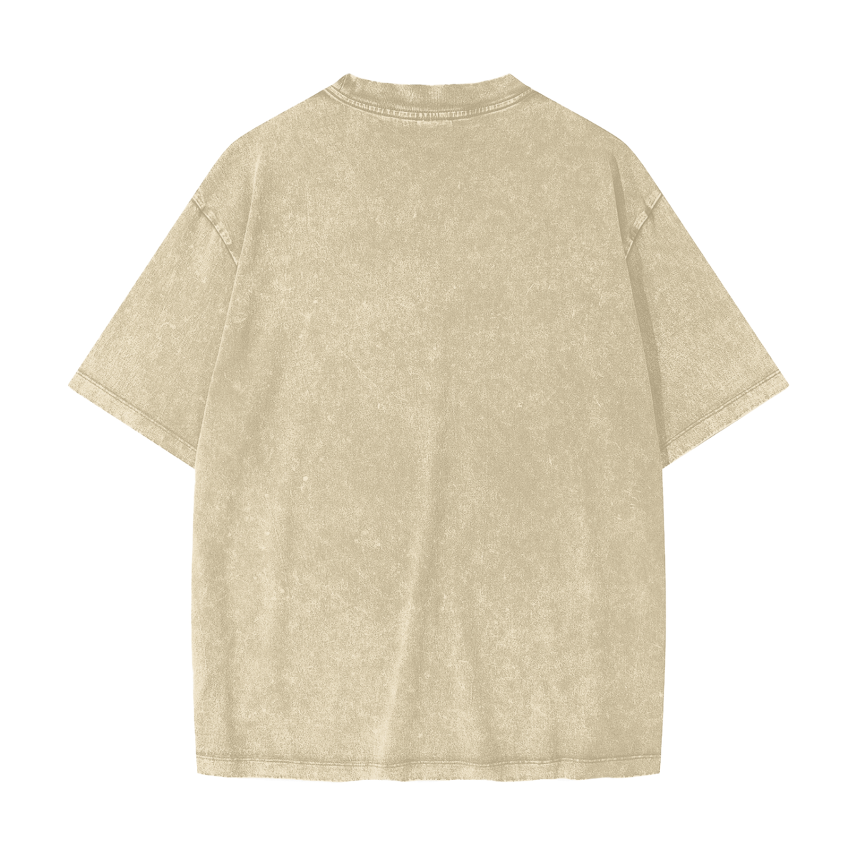 Unisex Heavyweight Snow Washed T-Shirt in khaki, alternate angle