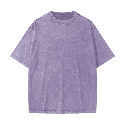 Unisex Heavyweight Snow Washed T-Shirt in light purple