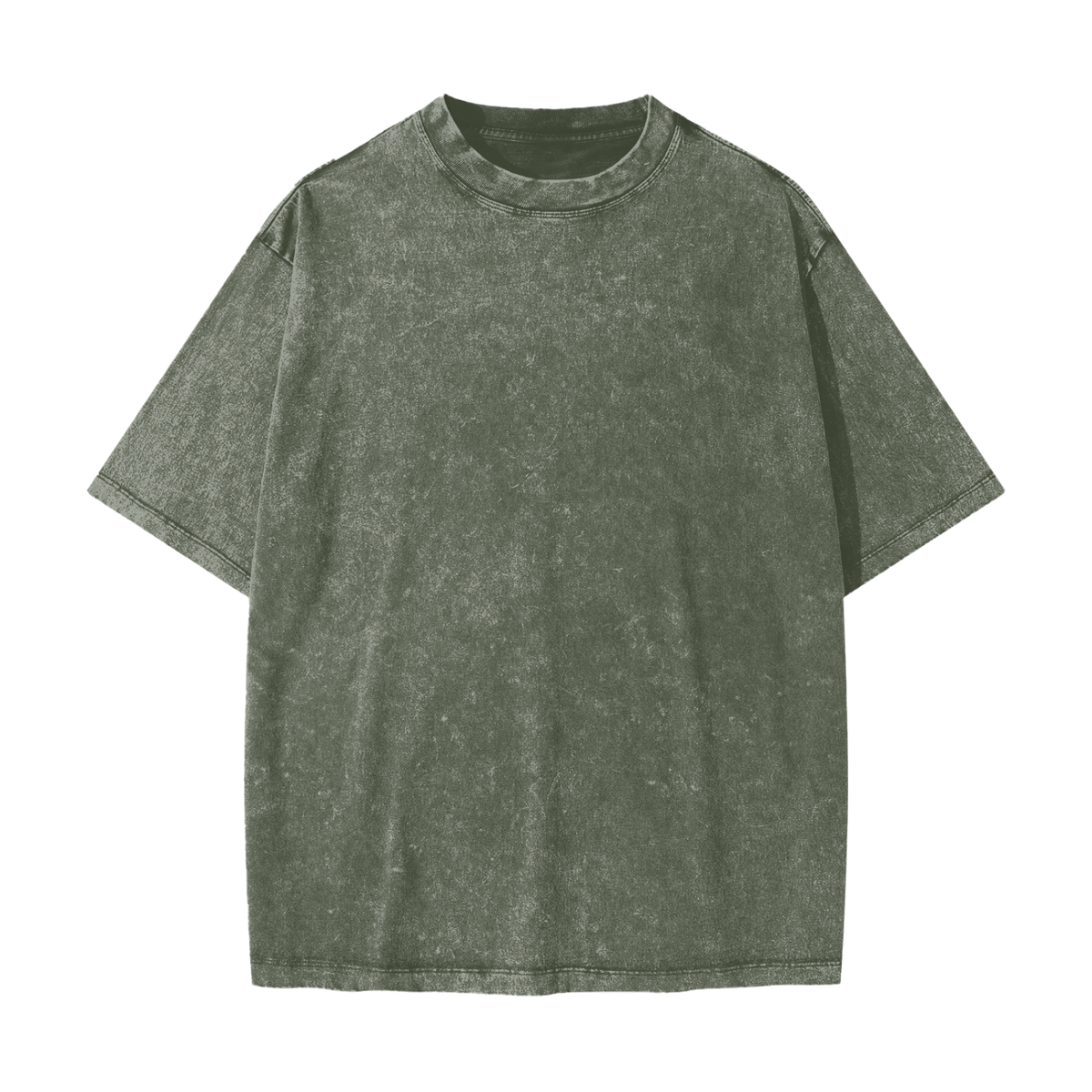 Unisex Heavyweight Snow Washed T-Shirt in olive green