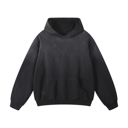 Unisex Heavyweight Sunfade Oversized Hoodie in black
