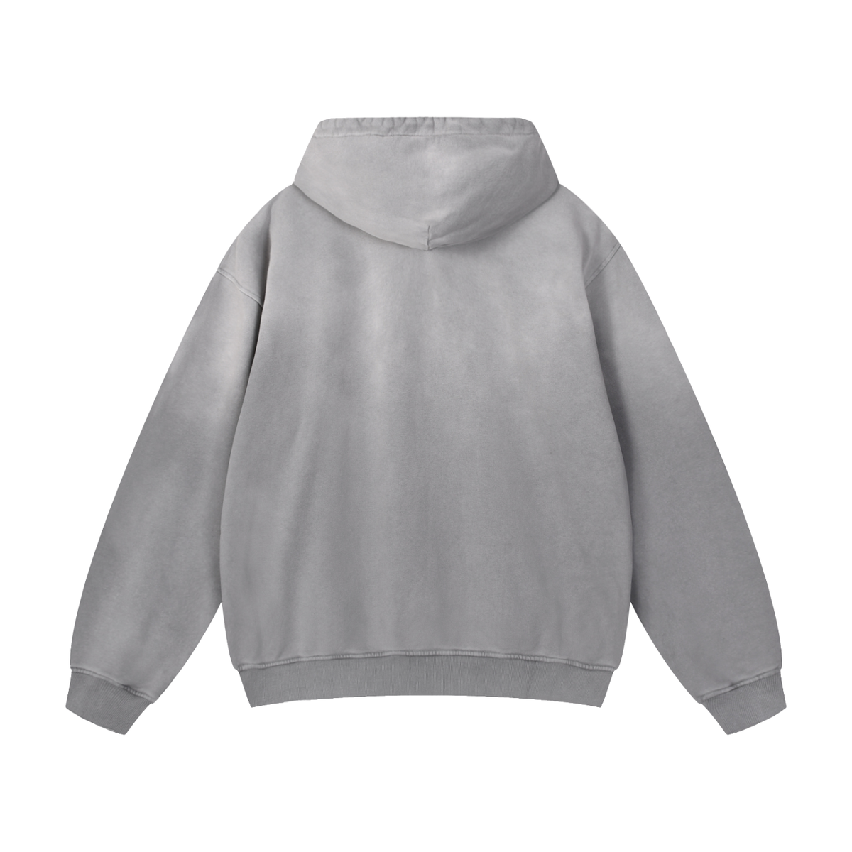 Unisex Heavyweight Sunfade Oversized Hoodie in gray, alternate angle