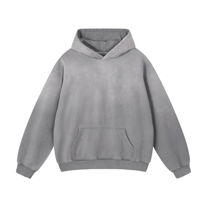 Unisex Heavyweight Sunfade Oversized Hoodie in gray