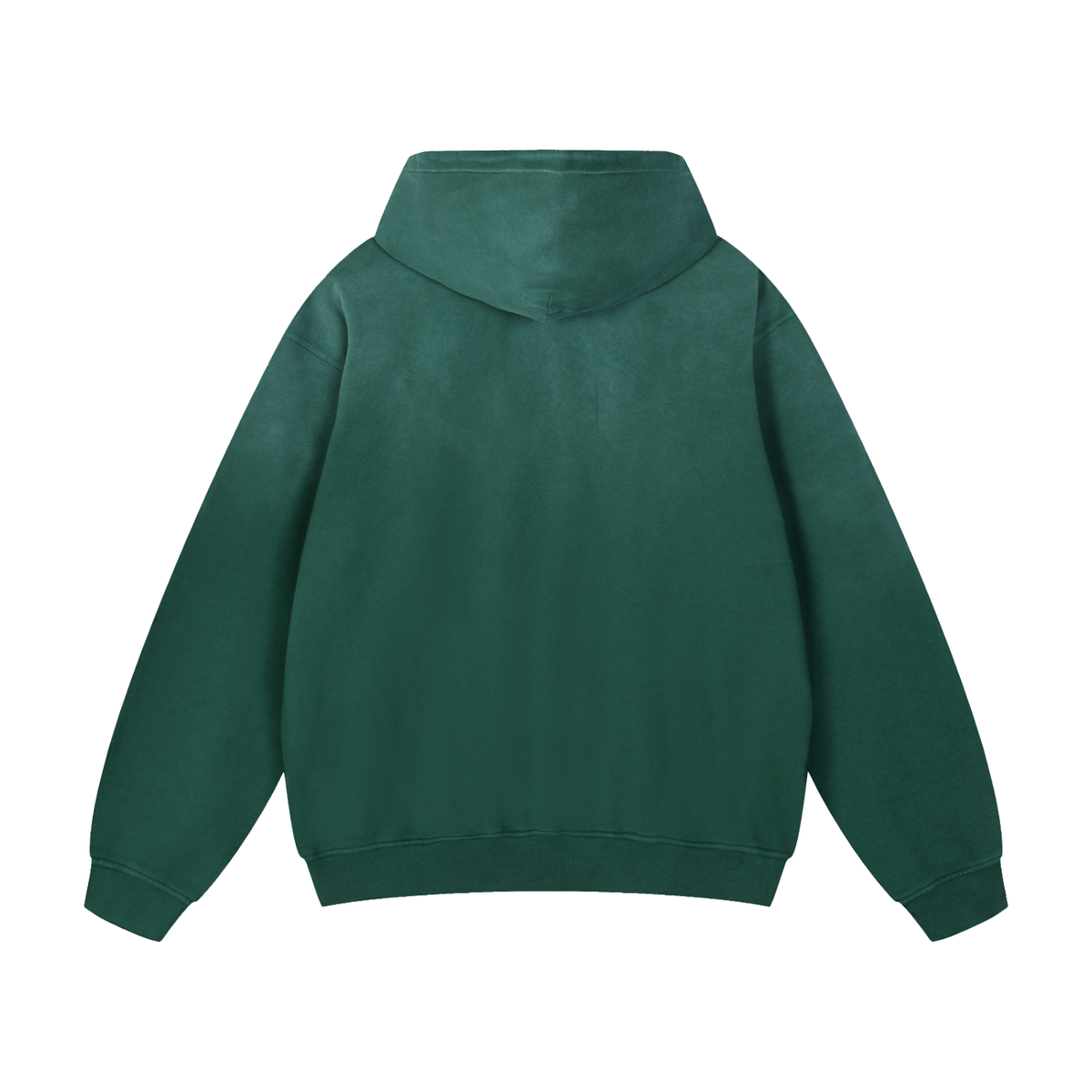 Unisex Heavyweight Sunfade Oversized Hoodie in green, alternate angle