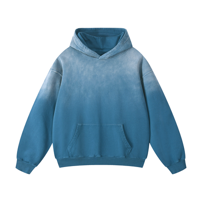 Unisex Heavyweight Sunfade Oversized Hoodie in jeans blue