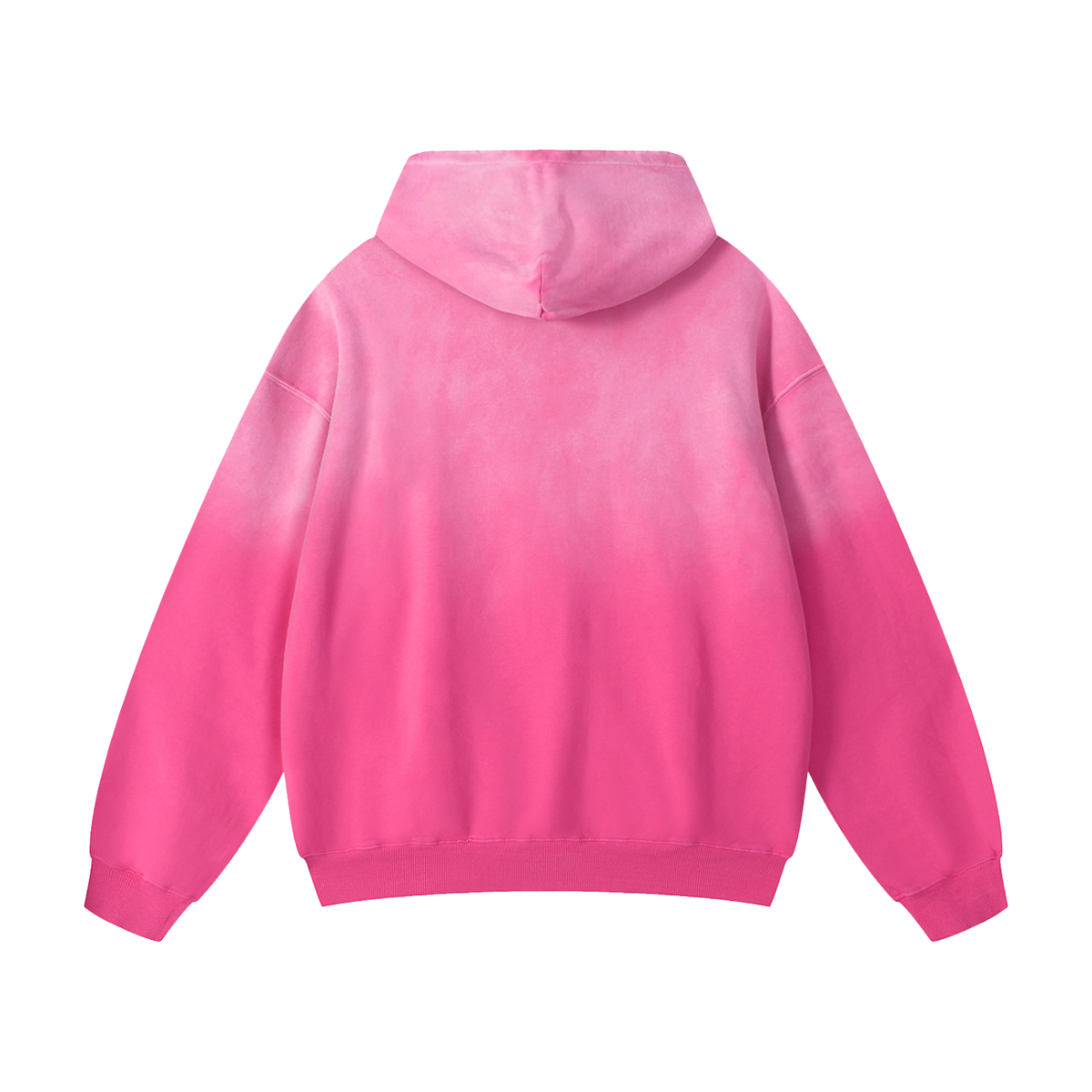 Unisex Heavyweight Sunfade Oversized Hoodie in pink, alternate angle