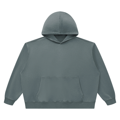 Unisex Heavyweight Vintage Wash Boxy Hoodie in gray blue